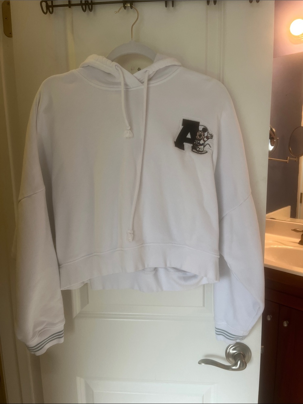 adidas White Disney Logo Hoodie